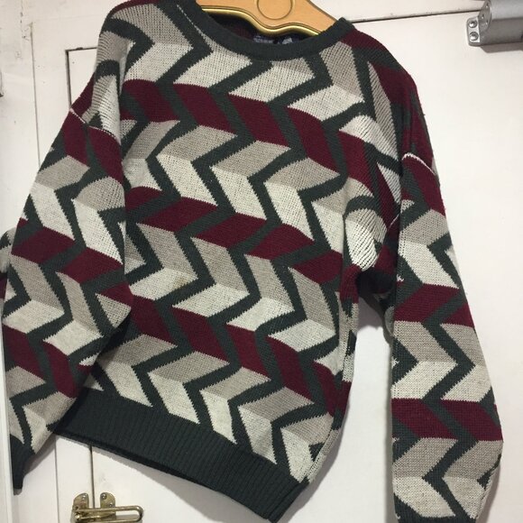 VINTAGE GANT THE RUGGER KNIT WOOL SWEATERS SIZE L - Picture 6 of 13